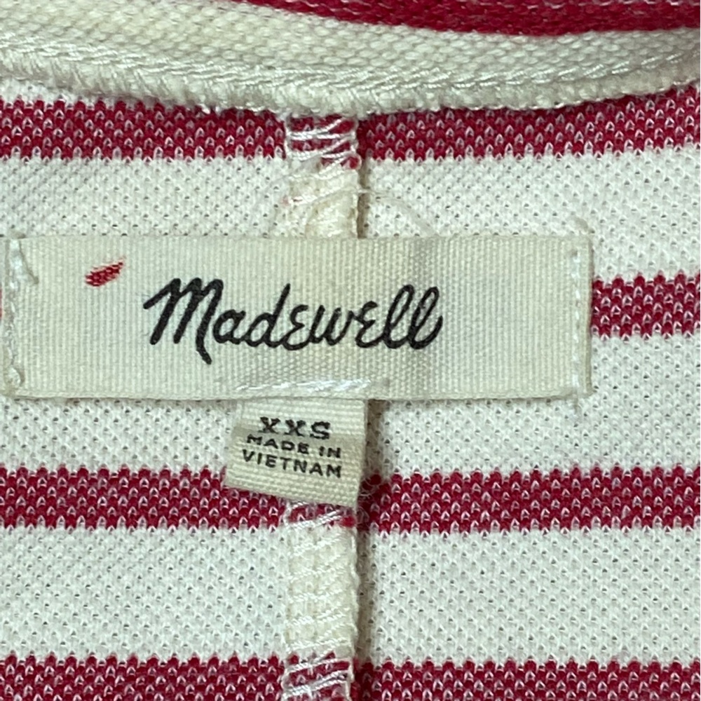 Madewell Striped Vacances Dress Red and White Sz XXS - Picture 15 of 16